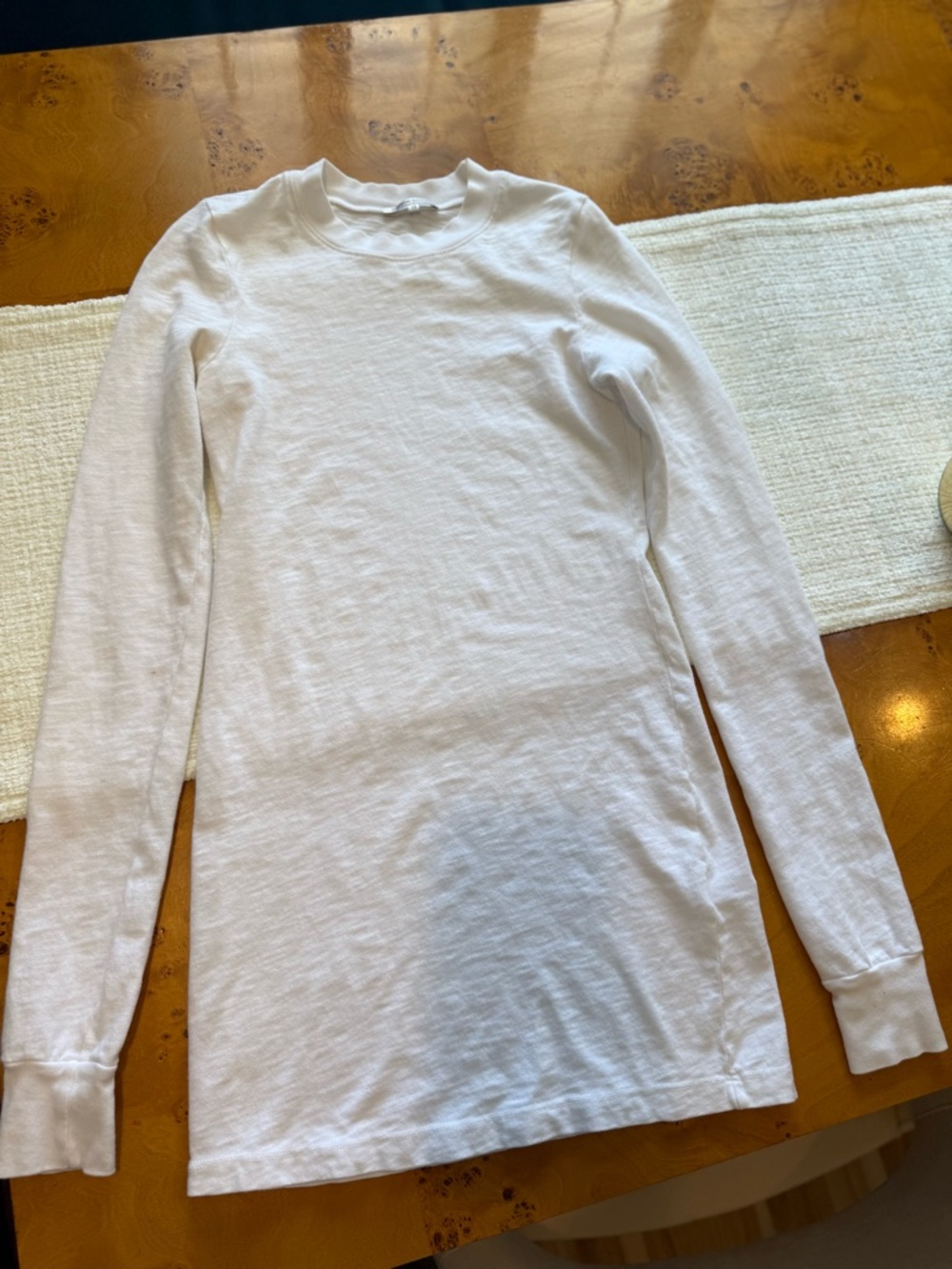 Cotton Citizen White Crewneck Long Sleeve Dress Revolve